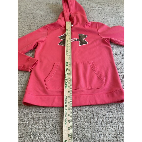 Under Armour | Camo Logo Hoodie Sweater | Pink | Medium.EUC - Picture 10 of 12